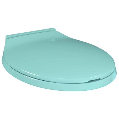 vidaXL Soft-Close Toilet Seat Green Oval