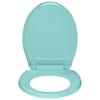 vidaXL Soft-Close Toilet Seat Green Oval