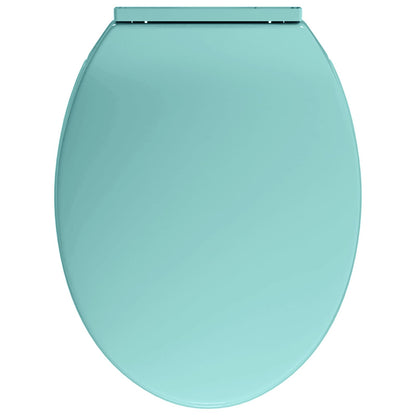 vidaXL Soft-Close Toilet Seat Green Oval