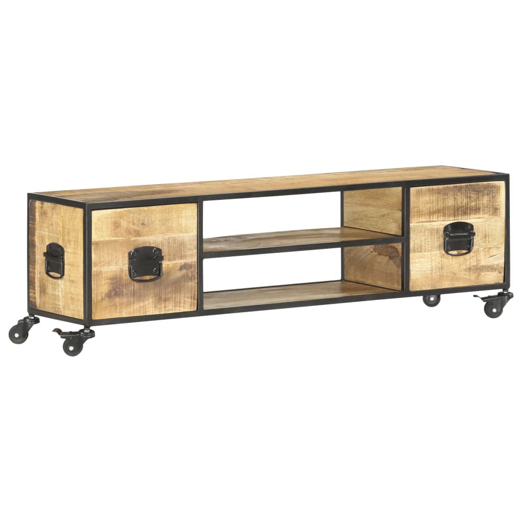 vidaXL TV Cabinet 130x30x39 cm Solid Mango Wood