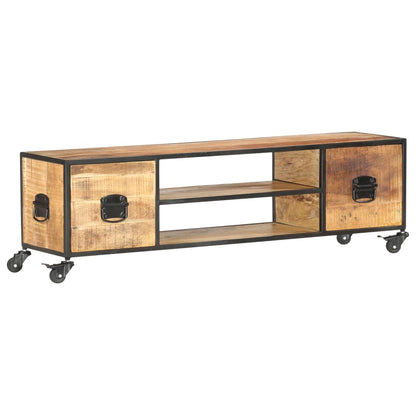 vidaXL TV Cabinet 130x30x39 cm Solid Mango Wood