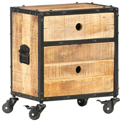 vidaXL Bedside Cabinet 40x30x50 cm Rough Mango Wood