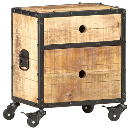 vidaXL Bedside Cabinet 40x30x50 cm Rough Mango Wood