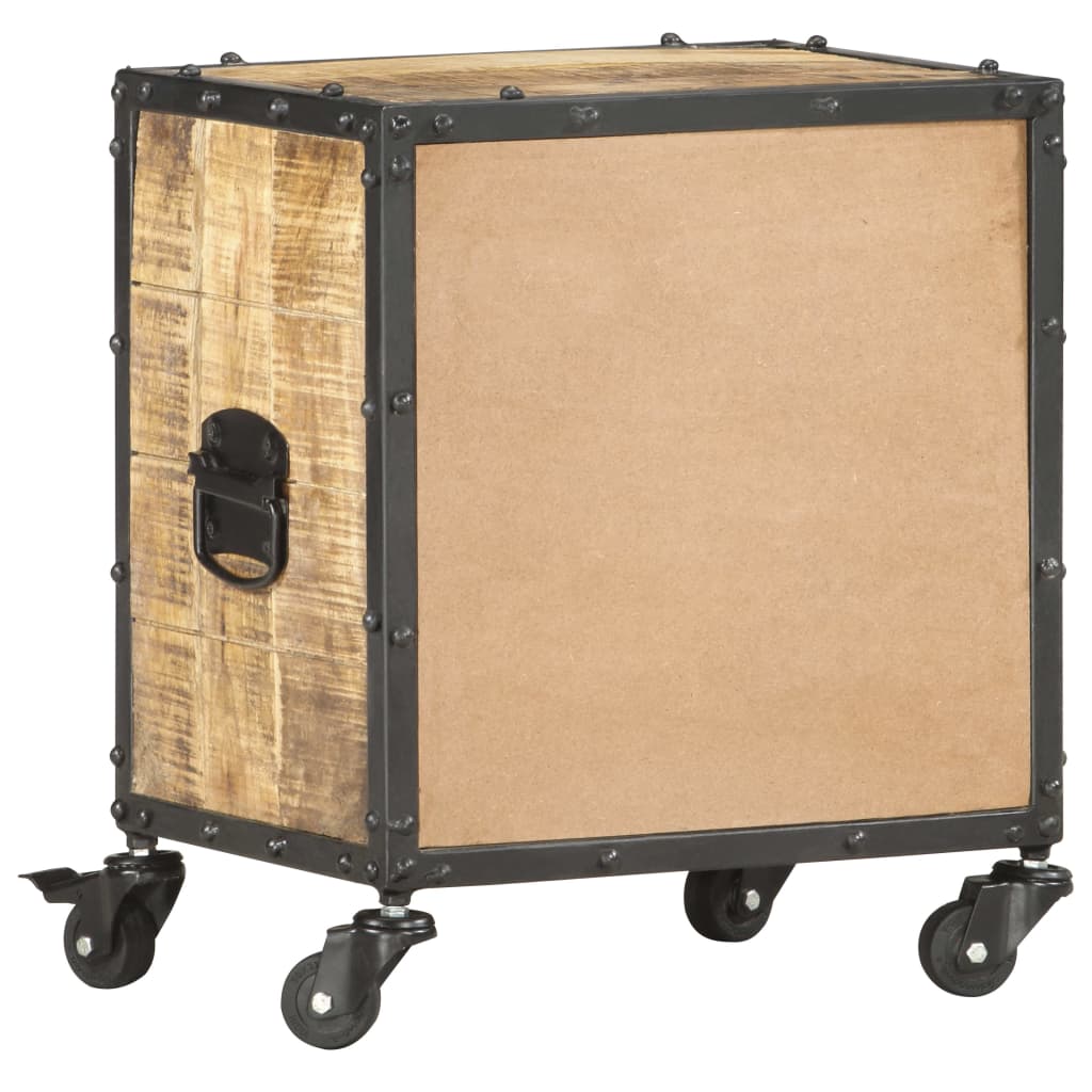 vidaXL Bedside Cabinet 40x30x50 cm Rough Mango Wood