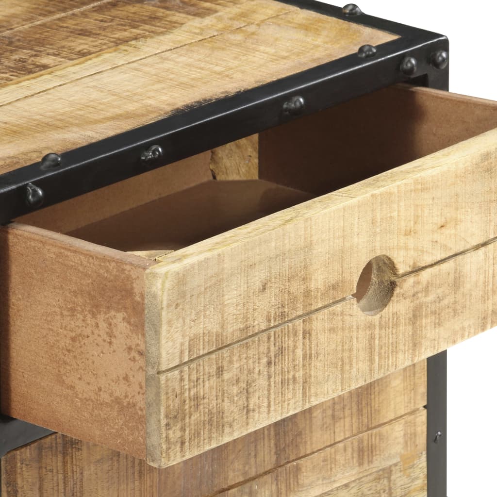 vidaXL Bedside Cabinet 40x30x50 cm Rough Mango Wood