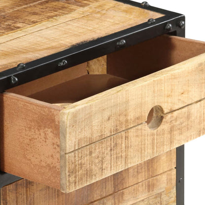 vidaXL Bedside Cabinet 40x30x50 cm Rough Mango Wood