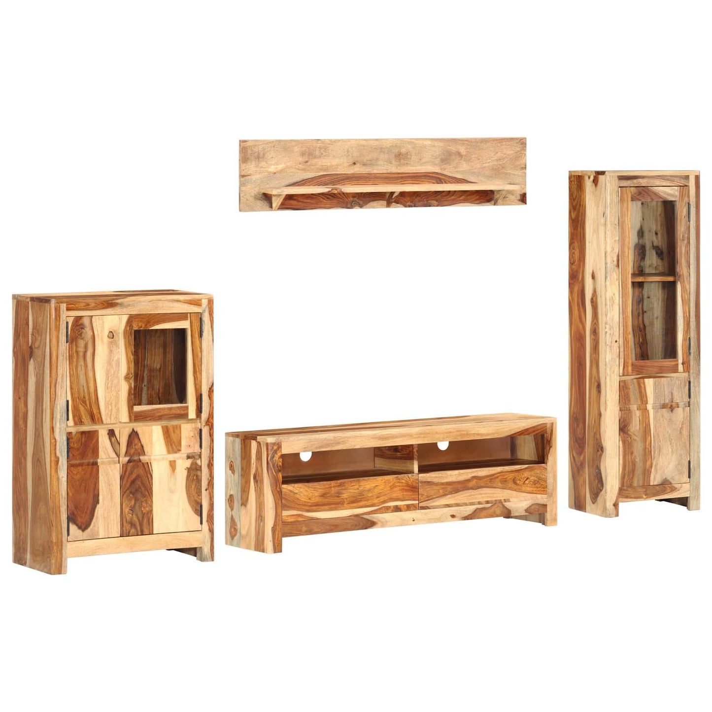 vidaXL TV Unit Set with Drawer Brown 120 x 30 x 39 cm Wood