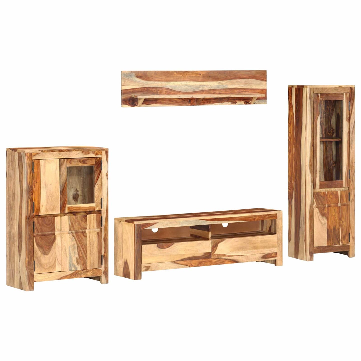 vidaXL TV Unit Set with Drawer Brown 120 x 30 x 39 cm Wood