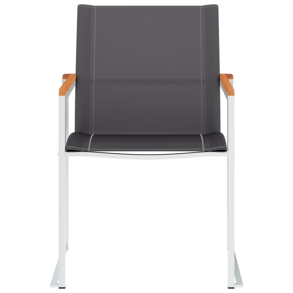 vidaXL Garden Chair | Set of 2 | Grey