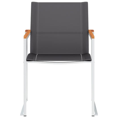 vidaXL Garden Chair | Set of 2 | Grey