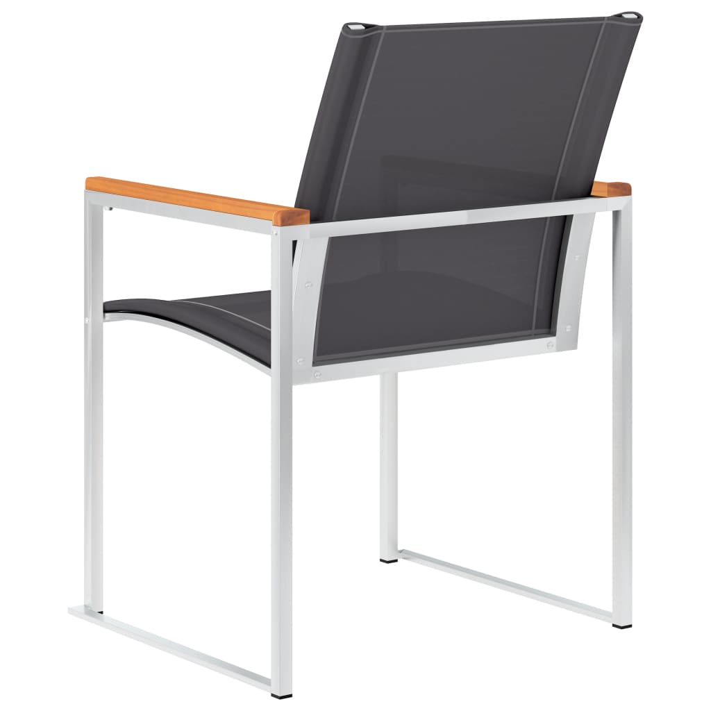 vidaXL Garden Chair | Set of 2 | Grey
