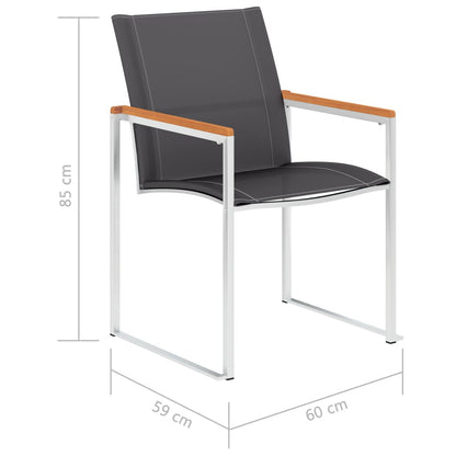 vidaXL Garden Chair | Set of 2 | Grey