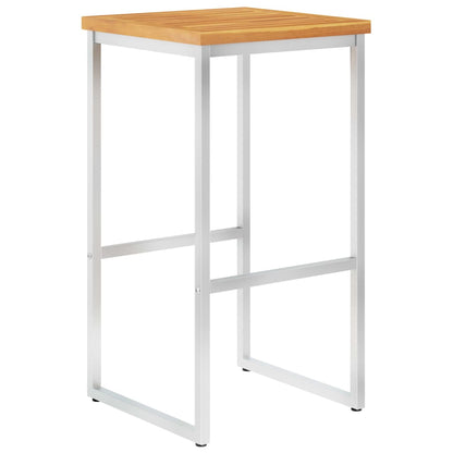 vidaXL Outdoor Bar Stool | Set of 4 | Teak look | Solid Acacia Wood | Durable