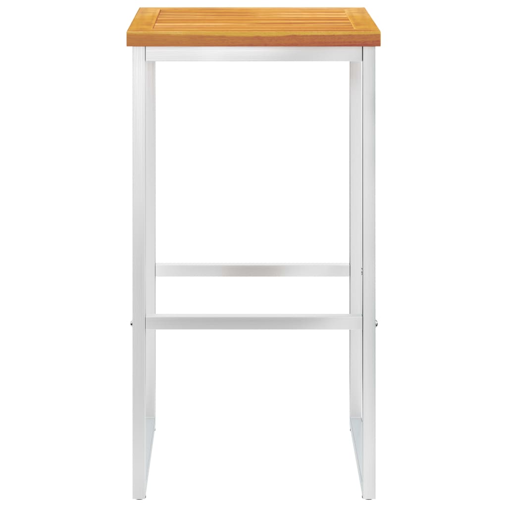 vidaXL Outdoor Bar Stool | Set of 4 | Teak look | Solid Acacia Wood | Durable