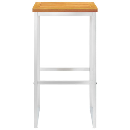 vidaXL Outdoor Bar Stool | Set of 4 | Teak look | Solid Acacia Wood | Durable