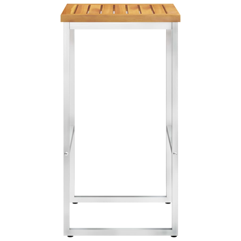 vidaXL Outdoor Bar Stool | Set of 4 | Teak look | Solid Acacia Wood | Durable