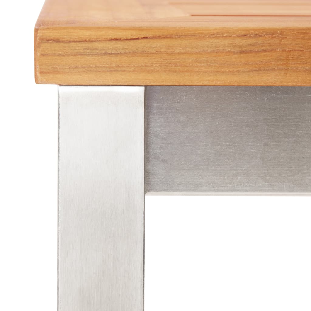 vidaXL Outdoor Bar Stool | Set of 4 | Teak look | Solid Acacia Wood | Durable