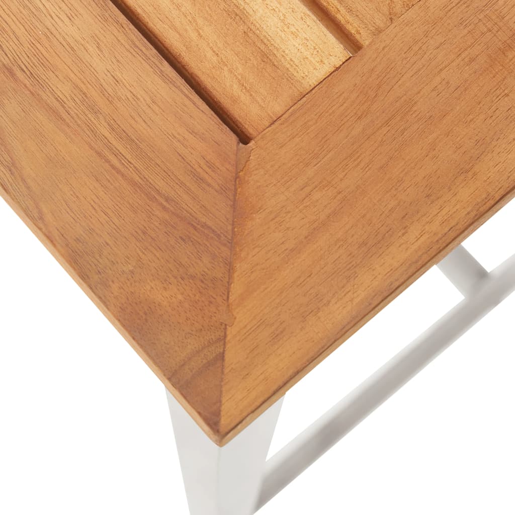 vidaXL Outdoor Bar Stool | Set of 4 | Teak look | Solid Acacia Wood | Durable