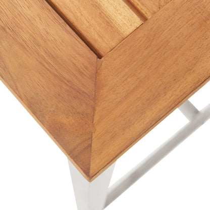 vidaXL Outdoor Bar Stool | Set of 4 | Teak look | Solid Acacia Wood | Durable