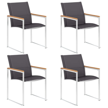 vidaXL Garden Chair | Set of 4 | Grey