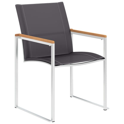 vidaXL Garden Chair | Set of 4 | Grey