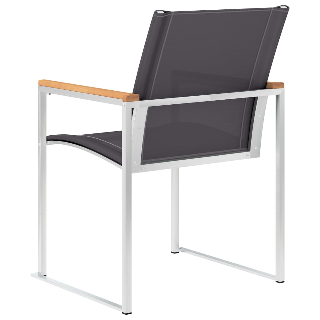 vidaXL Garden Chair | Set of 4 | Grey