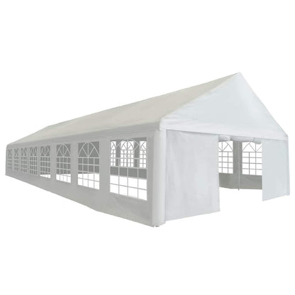 vidaXL Party Tent White 1600 x 600 x 370 cm Polyethylene and Metal