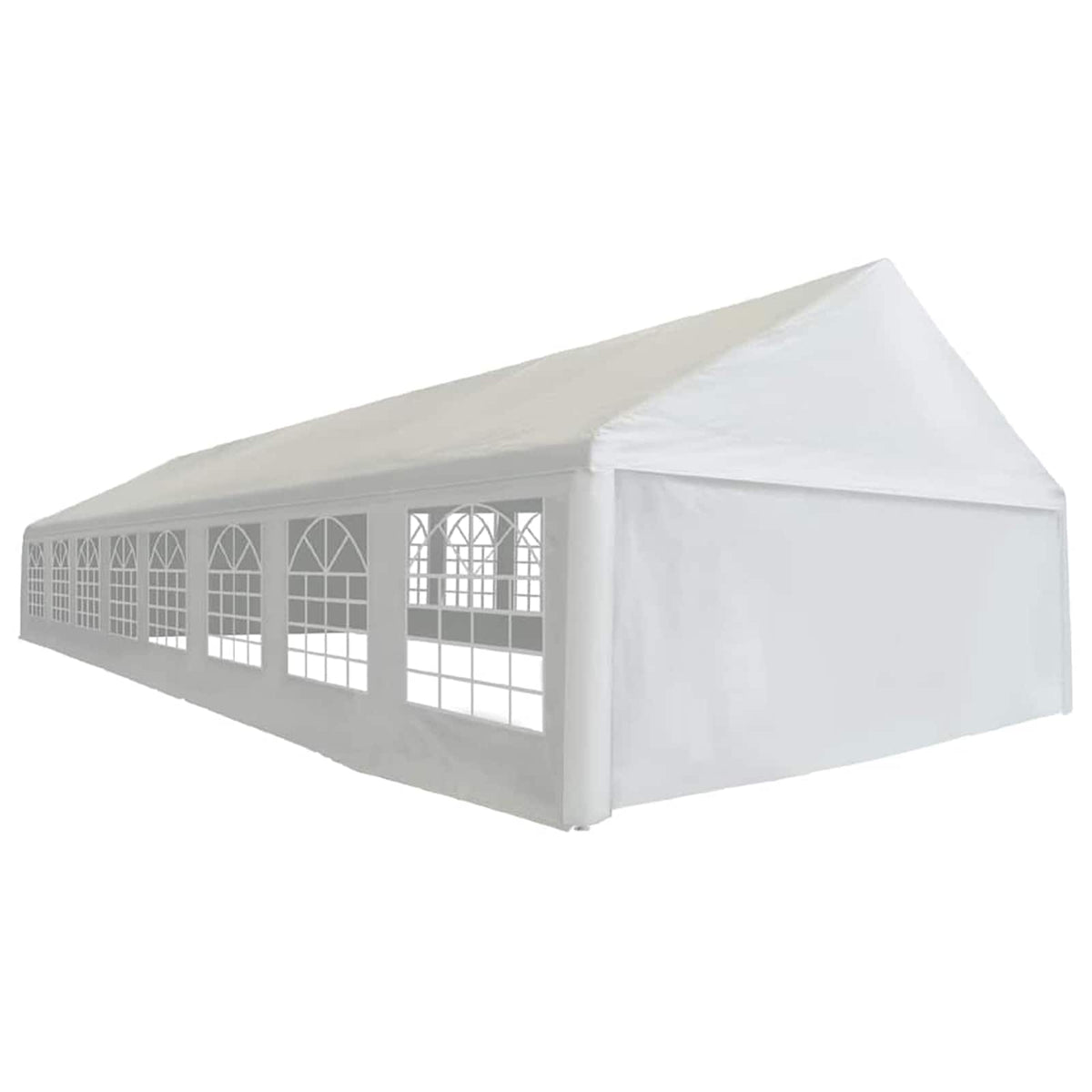 vidaXL Party Tent White 1600 x 600 x 370 cm Polyethylene and Metal