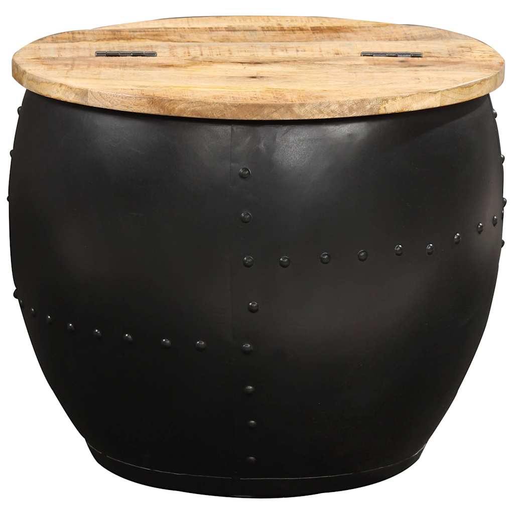 287484 vidaXL Coffee Table Round 53x43 cm Solid Mango Wood