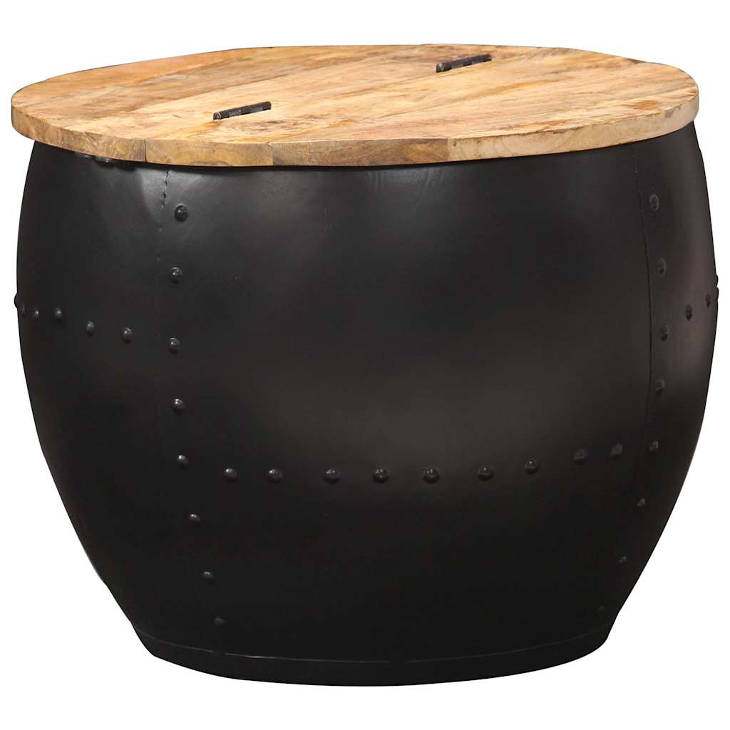 287484 vidaXL Coffee Table Round 53x43 cm Solid Mango Wood