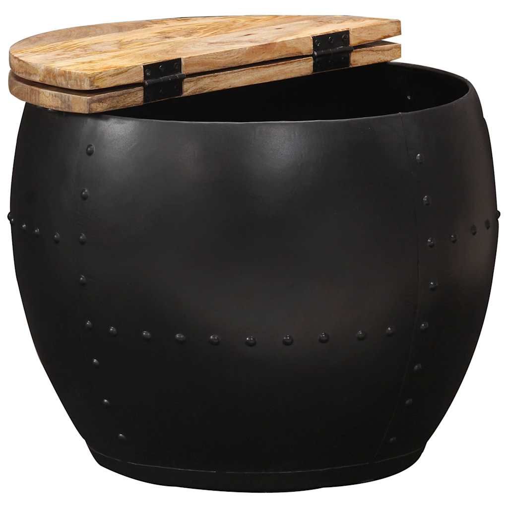 287484 vidaXL Coffee Table Round 53x43 cm Solid Mango Wood