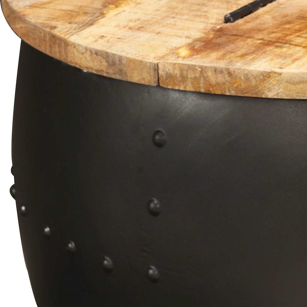 287484 vidaXL Coffee Table Round 53x43 cm Solid Mango Wood