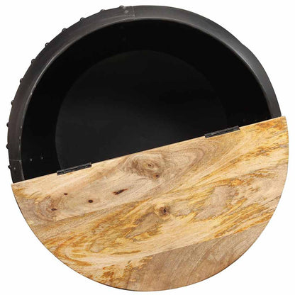 287484 vidaXL Coffee Table Round 53x43 cm Solid Mango Wood