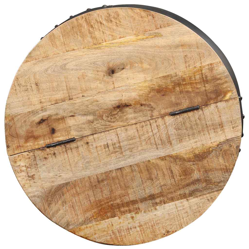 287484 vidaXL Coffee Table Round 53x43 cm Solid Mango Wood