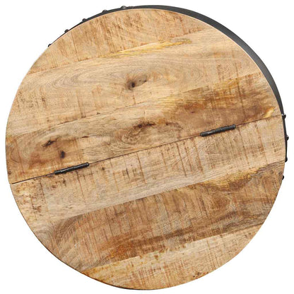 287484 vidaXL Coffee Table Round 53x43 cm Solid Mango Wood