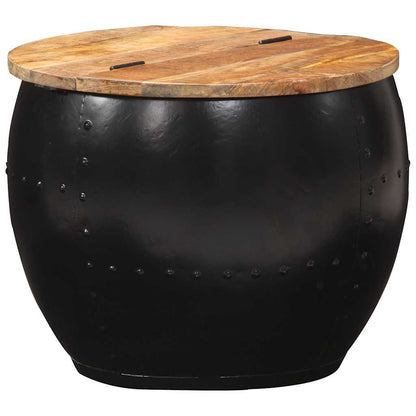 287484 vidaXL Coffee Table Round 53x43 cm Solid Mango Wood