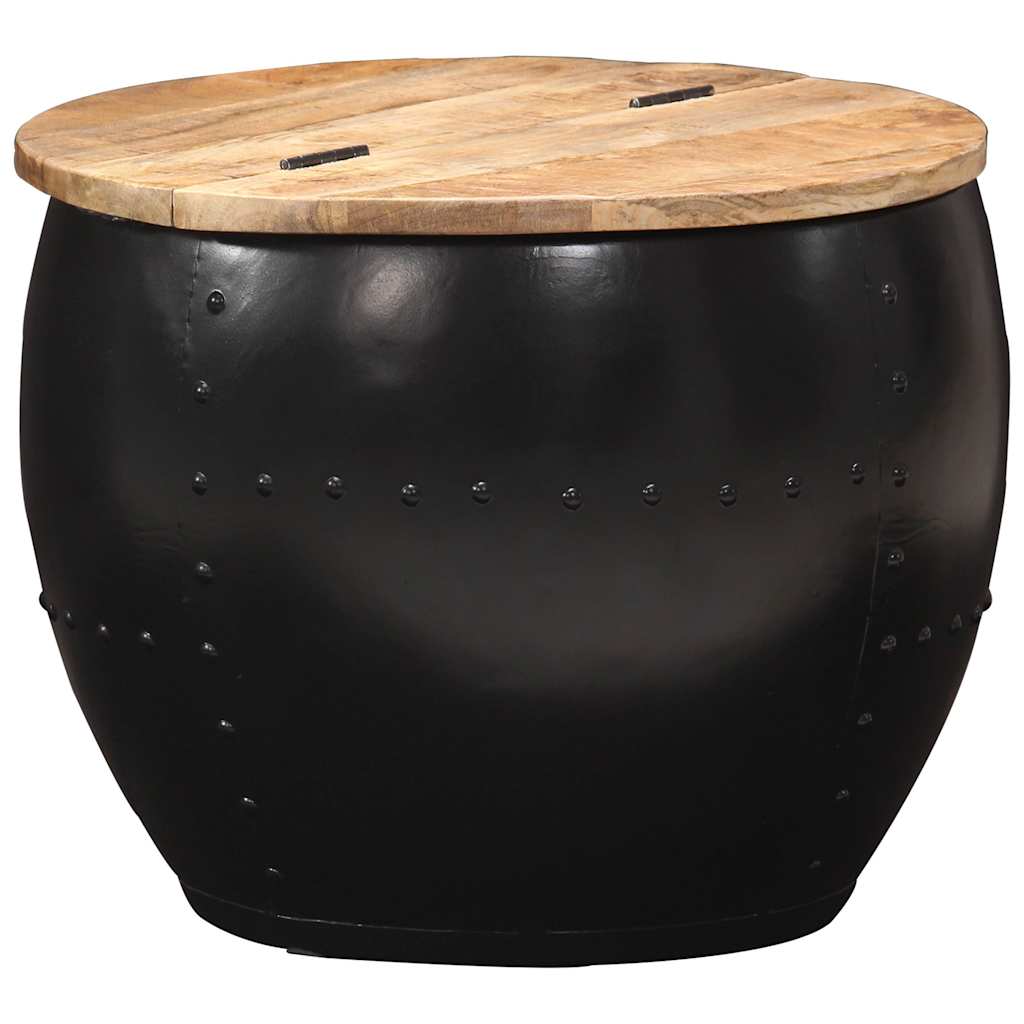 287484 vidaXL Coffee Table Round 53x43 cm Solid Mango Wood