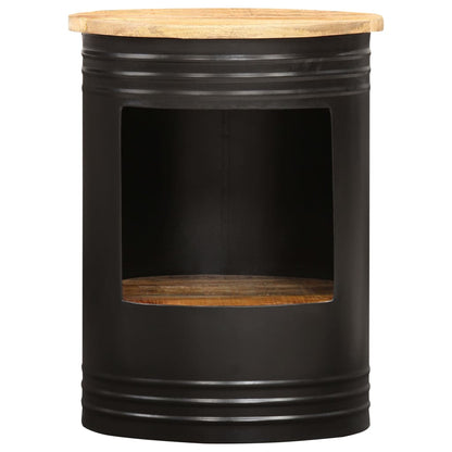 vidaXL Coffee Table | Natural and black | Solid mango wood, powder-coated steel
