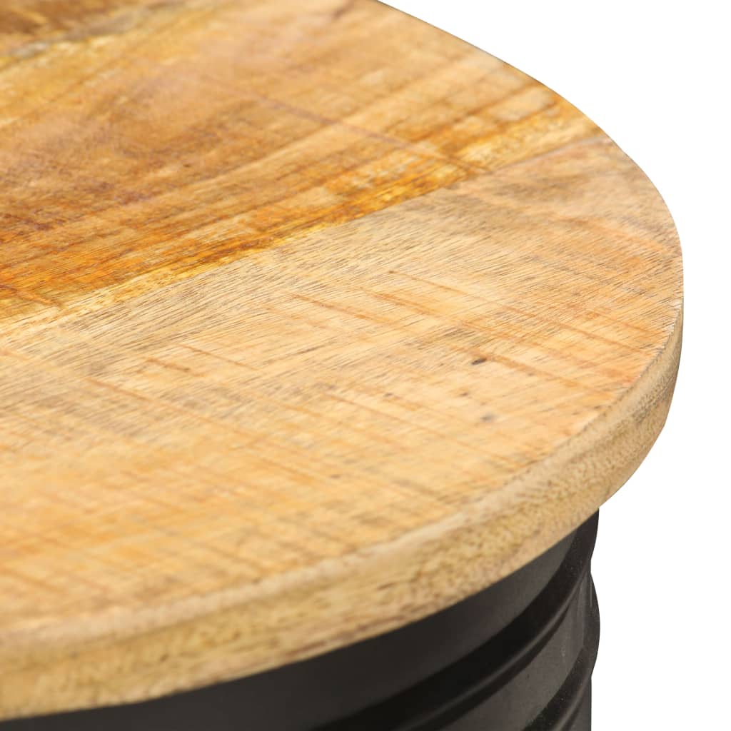 vidaXL Coffee Table | Natural and black | Solid mango wood, powder-coated steel
