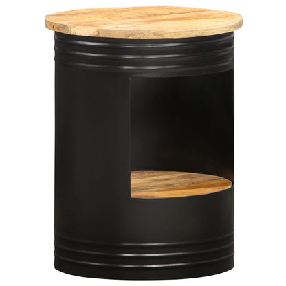 vidaXL Coffee Table | Natural and black | Solid mango wood, powder-coated steel