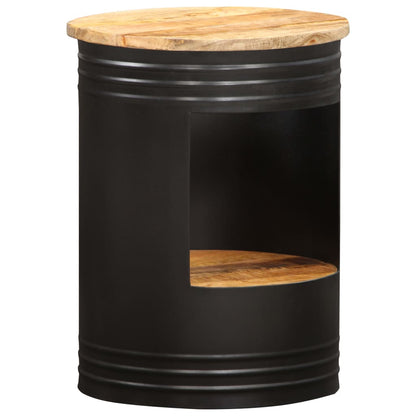 vidaXL Coffee Table | Natural and black | Solid mango wood, powder-coated steel
