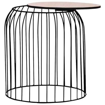 vidaXL Coffee Table | Set of 3 | Black | Metal, MDF | Set of 3 | Stackable