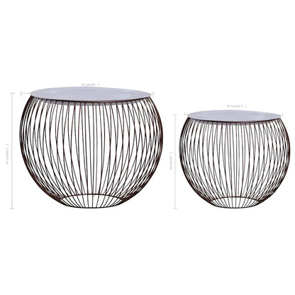 287660 vidaXL Coffee Table 2 pcs Gold