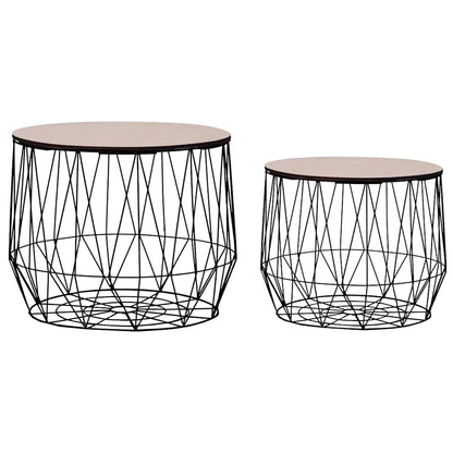 287663 vidaXL Coffee Table 2 pcs Black