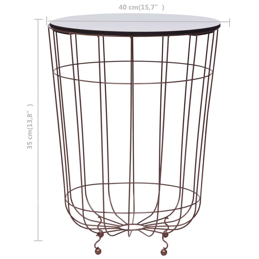 vidaXL Coffee Table Gold Ø 40 cm