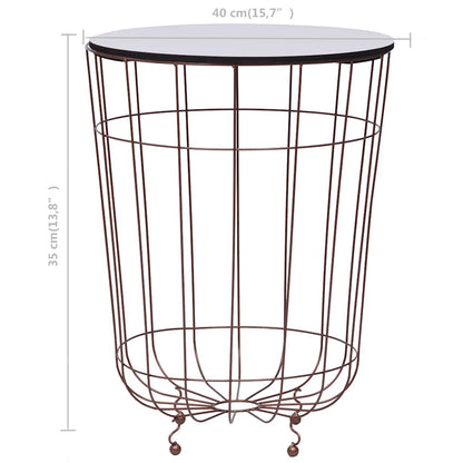 287664 vidaXL Coffee Table Gold Ø 40 cm