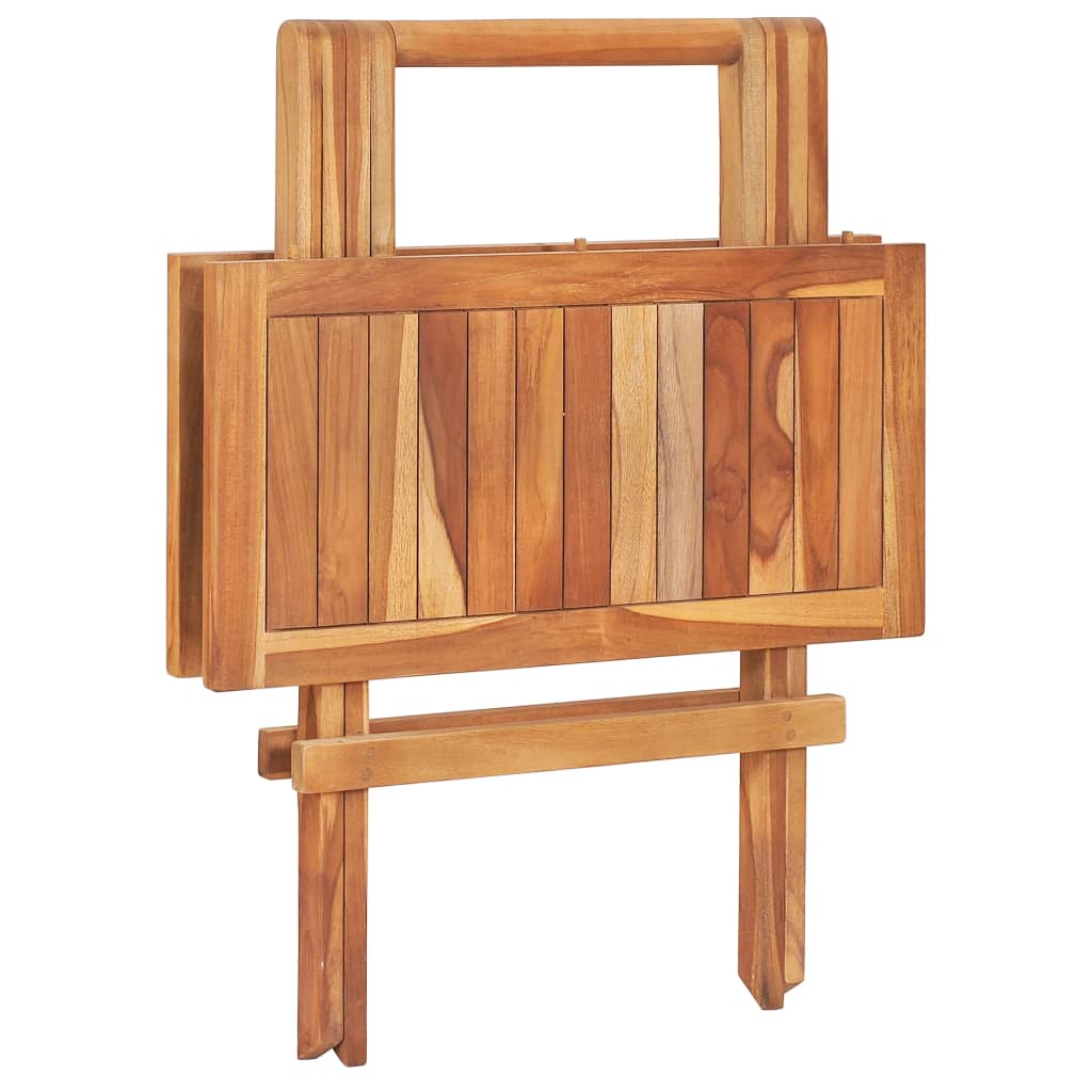 vidaXL Bistro Set | Teak | Fine sanded teak hardwood | Standard | Foldable