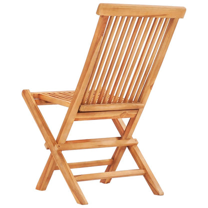 vidaXL Bistro Set | Teak | Fine sanded teak hardwood | Standard | Foldable