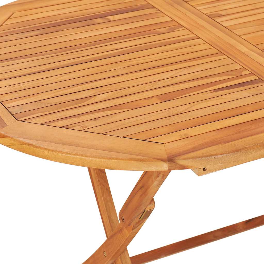 48999 vidaXL 7 Piece Folding Outdoor Dining Set Solid Teak Wood