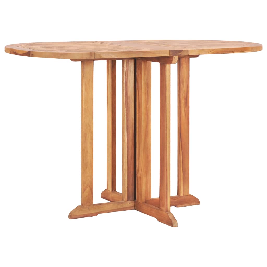 vidaXL Outdoor Dining Set | Natural Teak | Solid Teak Wood | 5 Piece Set